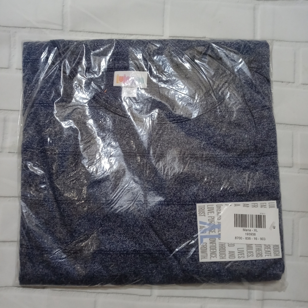 Lularoe Maria maxi dress XL Heathered Navy